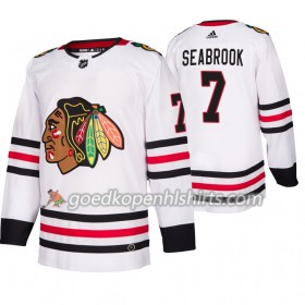 Chicago Blackhawks Brent Seabrook 7 Adidas 2019-2020 Wit Authentic Shirt - Mannen